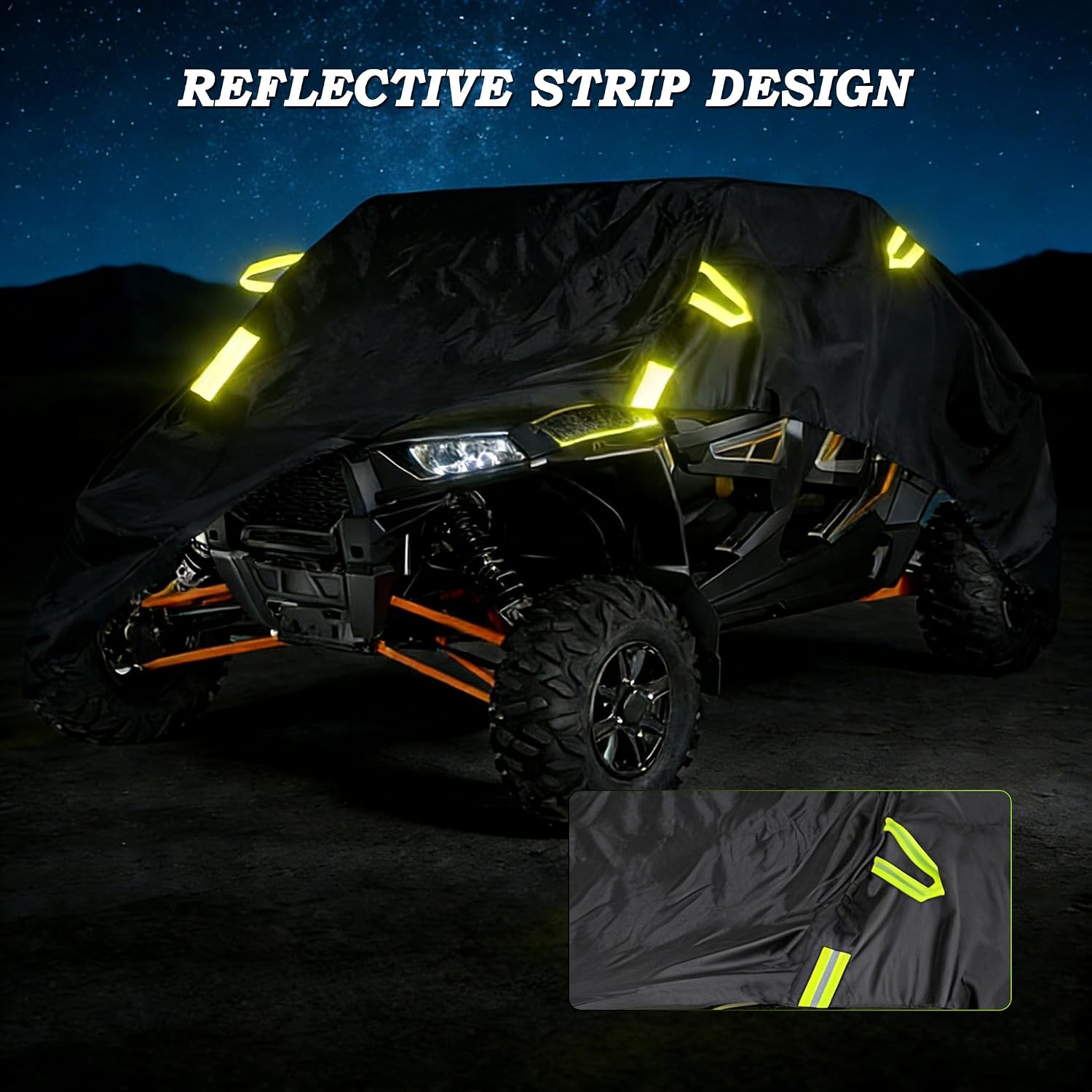 UTV Cover for Can-Am Commander 700 2022-2026, Heavy Duty Quad Cover, Side by Side, All Weather Outdoor Storage, Windproof Straps Elastic Hem, Water-Resistant