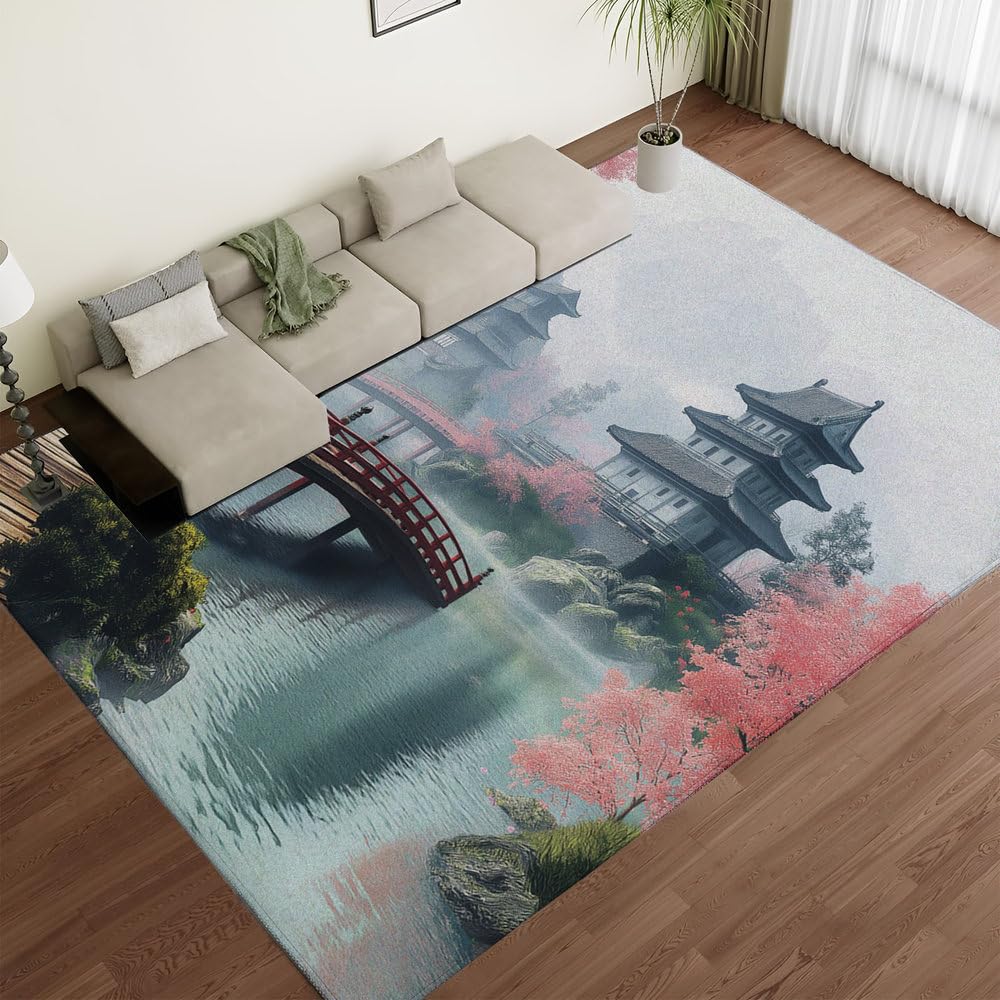 Tapis de chambre lavable doux et grand tapis de sol salon antidérapant