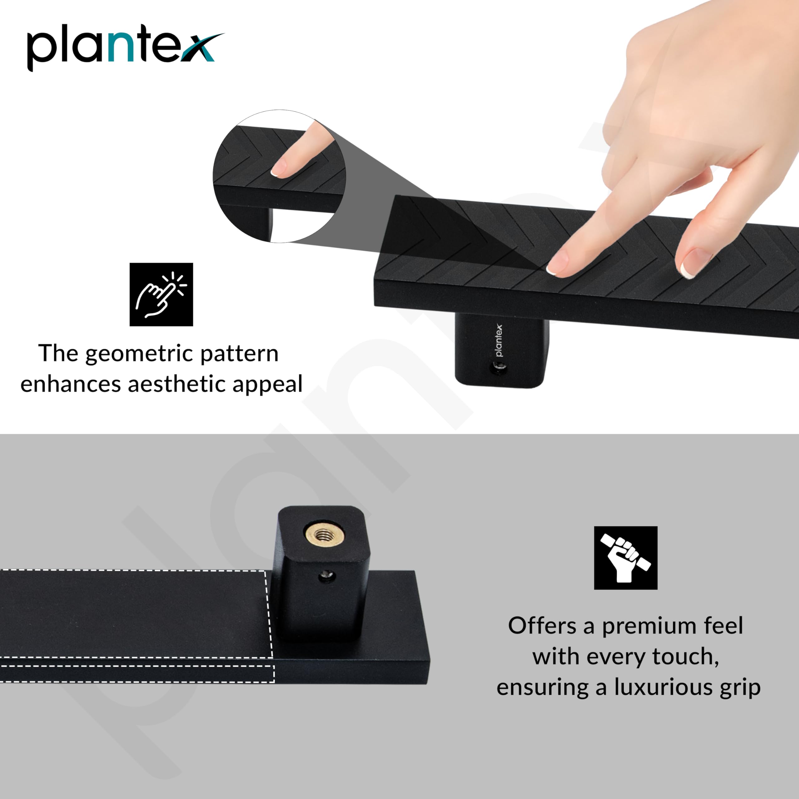 Plantex Door Handle/300mm Main Door Handle for Wooden Door/Pull-Push Handle for Main Door/Door Accessories - Pack of 1 (609, Black) — Amazon image 4