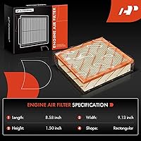 Vista 2 de Filtro de Aire de Motor A-Premium Compatible con Modelo Subaru - Forester, Outback, Impreza, Crosstrek, Legacy, Ascent, WRX, Panel Flexible