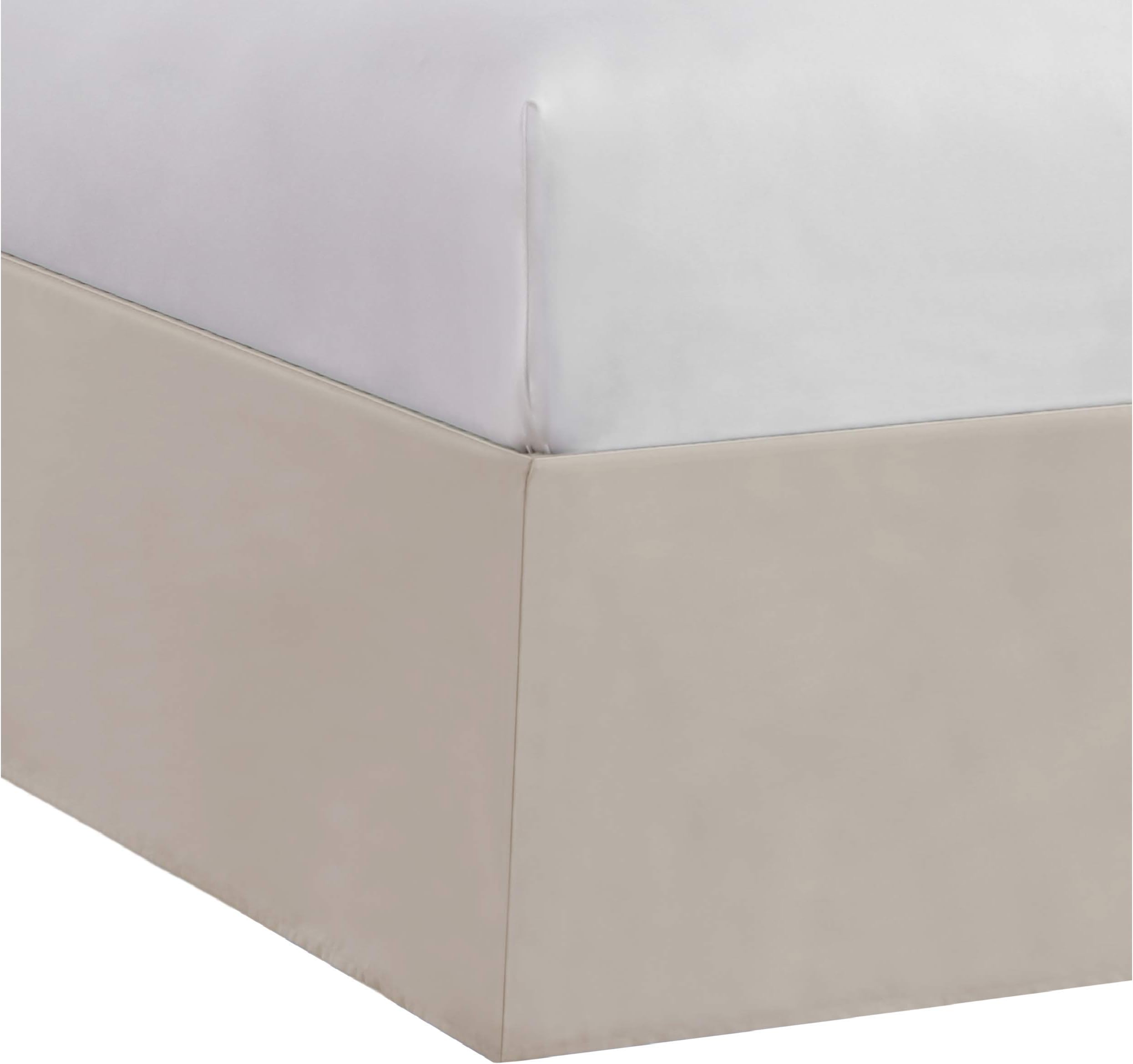 Bed Maker’s Never Lift Your Mattress Wrap Around Bed Skirt, Classic Style, Low Maintenance Wrinkle Resistant Fabric, Traditional 14 Inch Drop Length, Full, Ivory