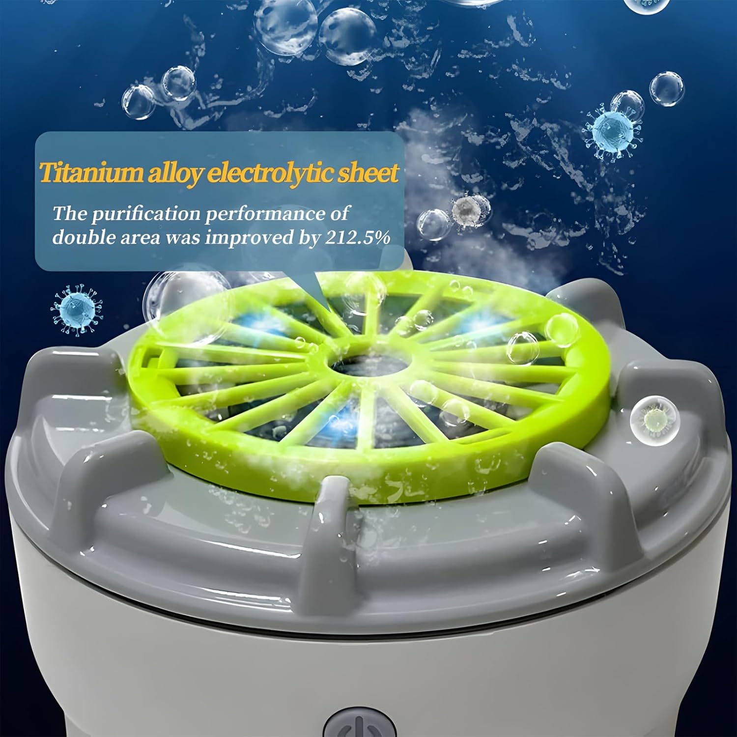 Efficient Portable Fruit and Vegetable Washers, Waterproof Vegetable and Fruit Cleaner Machine with USB Charging, for Cleaning Fruit, Grain, Meat (Charging (Rotation + Purification))