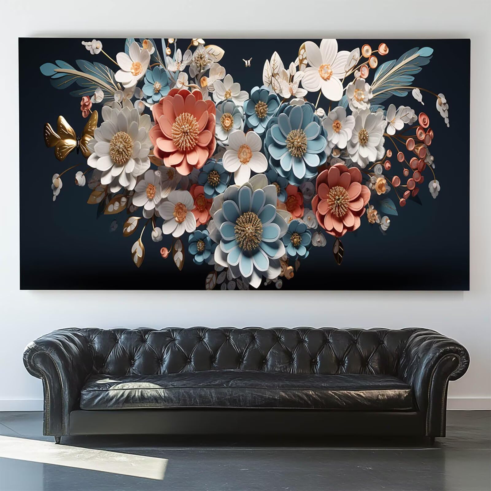 Pintar por Numeros Adultos Flor, Pintar por Numeros Niños Kit Manualidades Adultos Planta Cuadros para Pintar por Numeros Pintura Acrílico, Cuadros Decorativos Regalos Para Mujer 80X160cm 7w-Z-6
