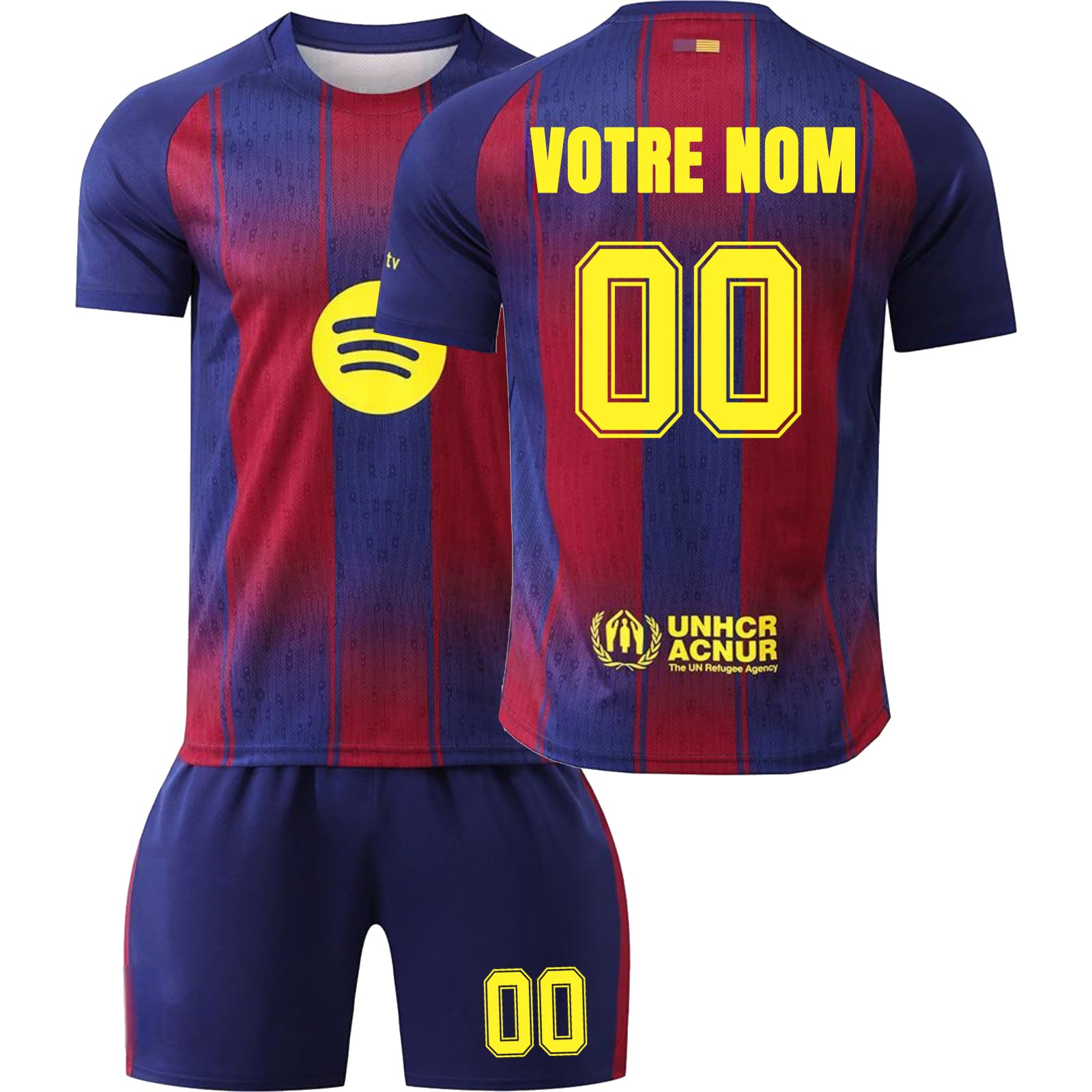 Maillot de Foot Personnalisé avec Nom et Numéro - Ensemble et Tenue pour Enfant et Adulte