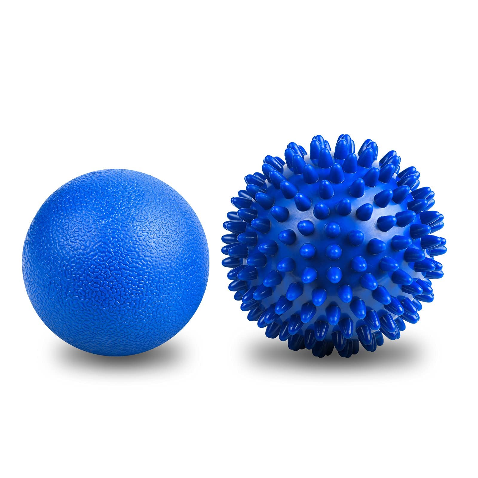 Spiky Massage Ball Set, 2 Pack Physical Therapy Massage Balls, Hard Lacrosse Ball & Spiky Massage Ball for Myofascial Release and Trigger Point Deep Tissue Massage