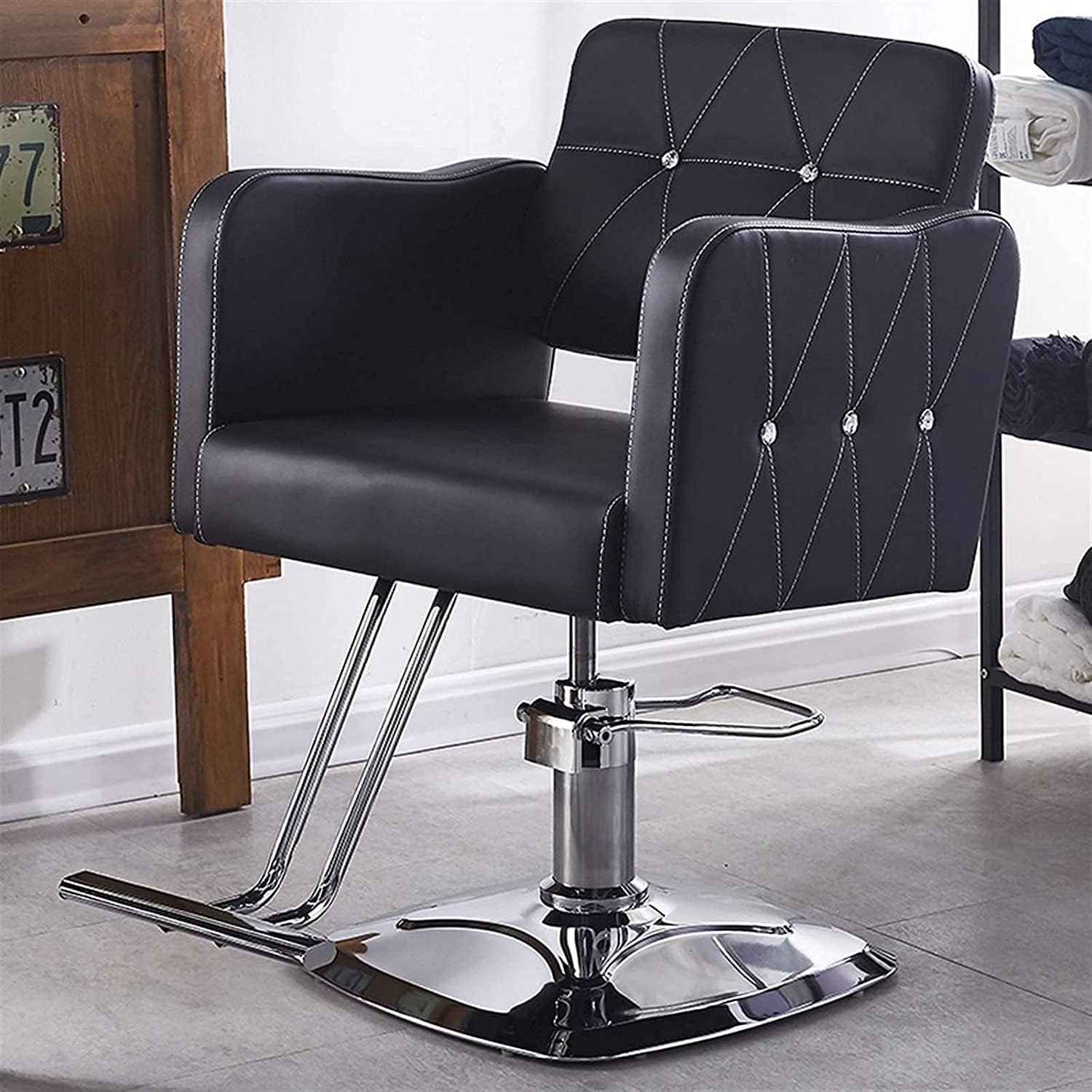 Lightweight Foldable Portable Salon Chair Hydraulic Chair for Business or Home Hair Salon Chair Styling Shampoo Hair Styling Reclining Hydraulic Chair Barber Chairs Beauty Spa Hair Styling Chair : Beauty & Personal Care