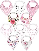 Vista 24 de Drool Bibs for Babies – Organic, Unisex, Soft Absorbent Teething Bibs with Adjustable Snaps