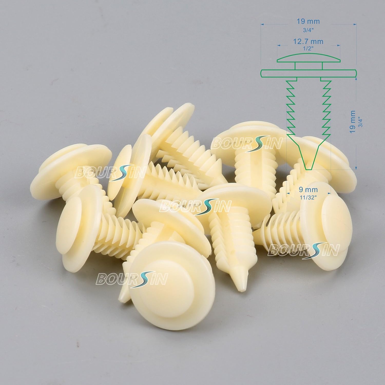 50Pcs Nylon Door Trim Panel Clips Retainers for Dodge Ram 1500 2500 3500 Pickup 1994-On Yellow 6503709