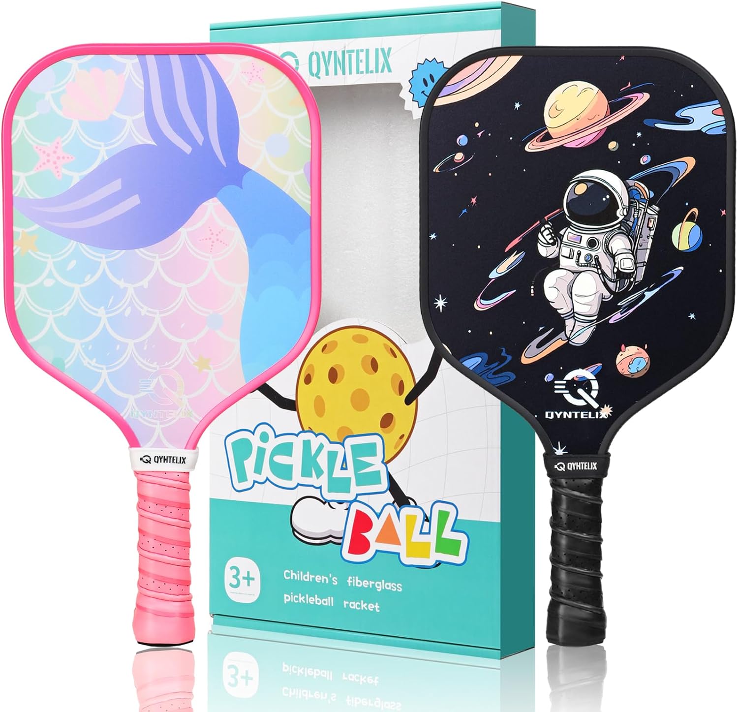 Kids Pickleball Paddle - Little Mermaid/Astronaut Galaxy Pickleball Paddle, Lightweight Honeycomb Core, Pickleball Gifts for Children 12 and Under…