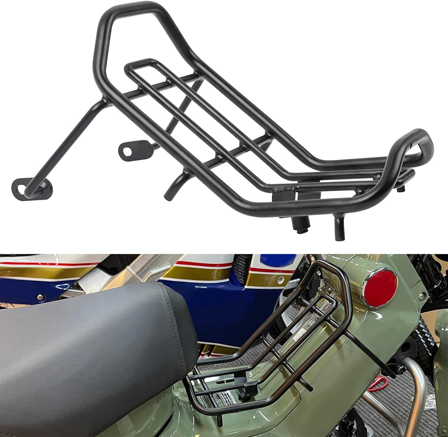 Motorcycle Center Rack Carrier Luggage Rack Holder Bracket Storage Rack for Honda CT125 Trail 125 Hunter Cub JA55 JA65 2020-2025 (Black)