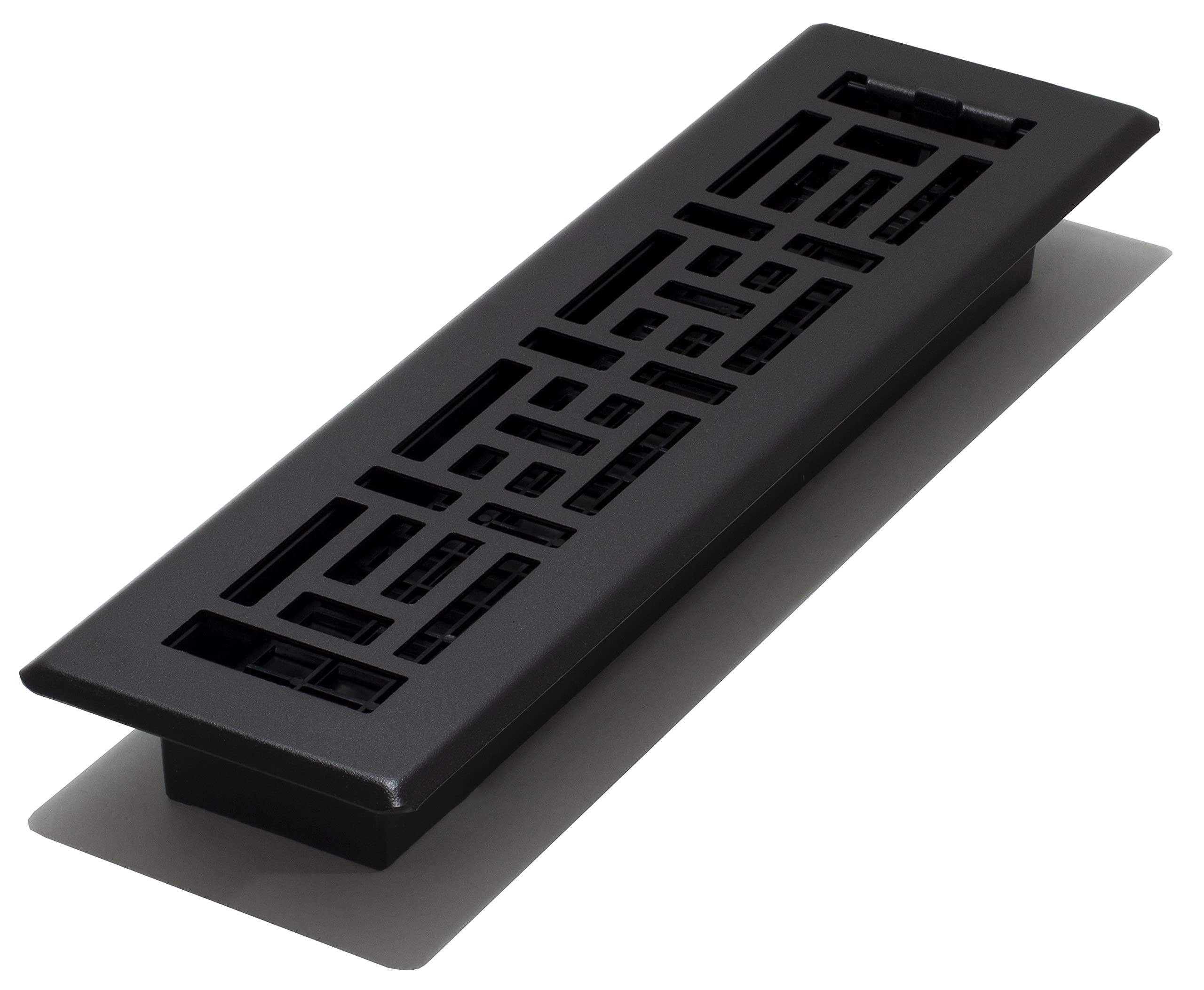 Decor Grates AJH212-BLK Oriental Floor Register, 2x12 Inches, Textured Black
