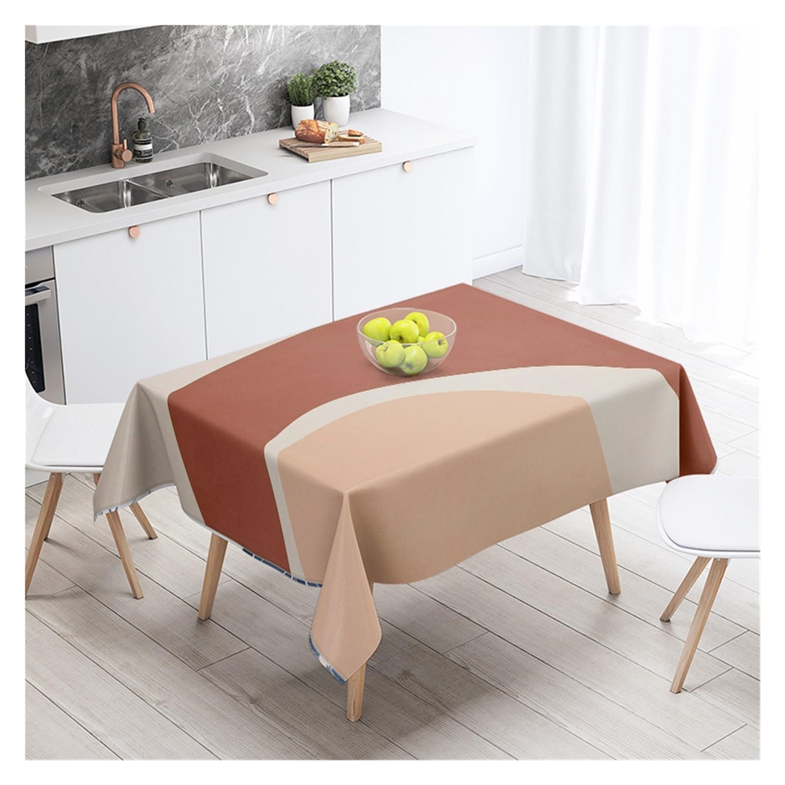 BDFJEDS Waterproof Tablecloth Minimalist Geometric Tablecloth Machine Washable Dining Household Living Room Decorative(Color7,120x140)