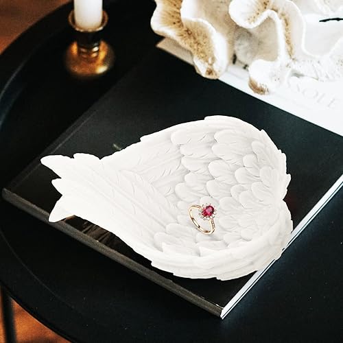 Miniatura 4 de Zerodeko Bandejas de almacenamiento para manualidades, bandeja decorativa blanca para el hogar, ornamento de escritorio