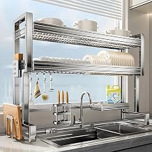 Adjustable Over Sink Dish Drying Rack, Organizer Shelf