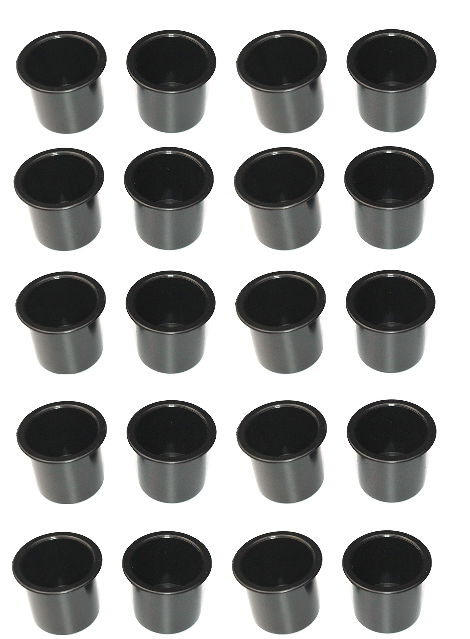 Plastic 2 7/8 Black Drop in Cup Holder Plastic Multipack Wholesale Bulk Listing Poker (20)