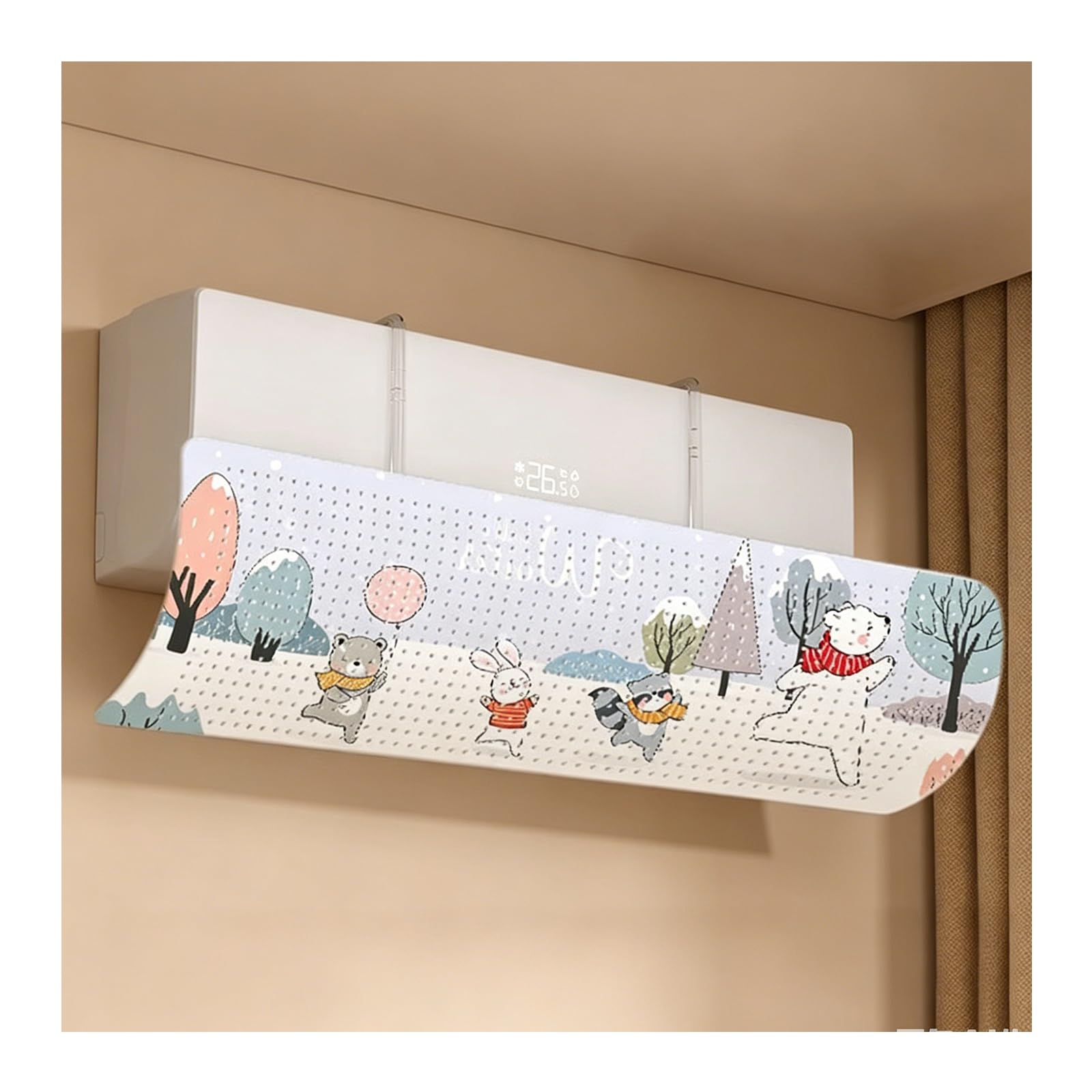HBOOMOEM Air Conditioner Deflector, Wall Mounted Ac Wind Deflector, Prevents Direct Cold Drafts, Offers Broad Compatibility, and Is Easy to Install Without Drilling.(D)