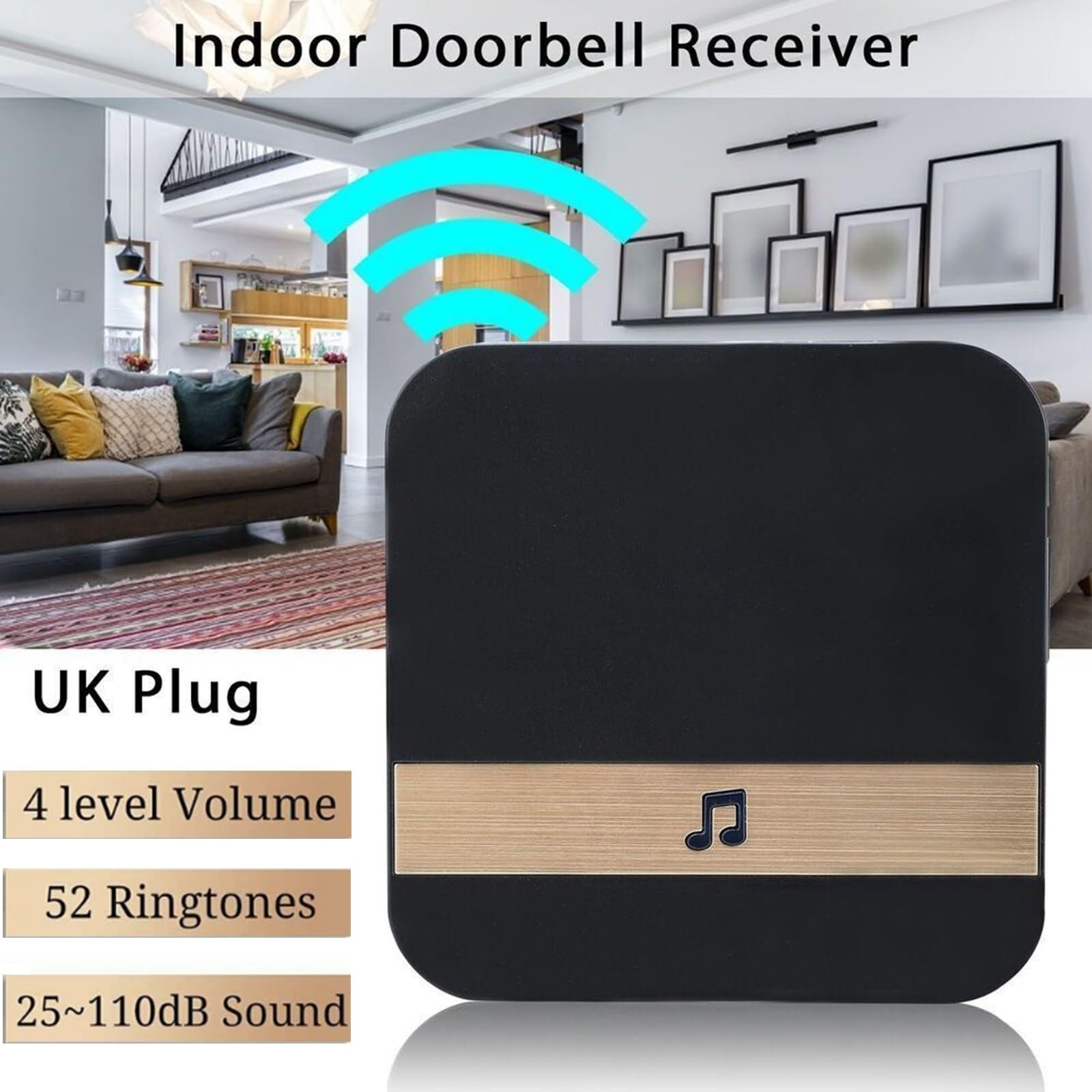 BAAQII 433MHz Wireless Wifi Smart Video Doorbell Chime Music Receiver Home Security Indoor Intercom Door Bell Receiver 10-110dB - Image 3