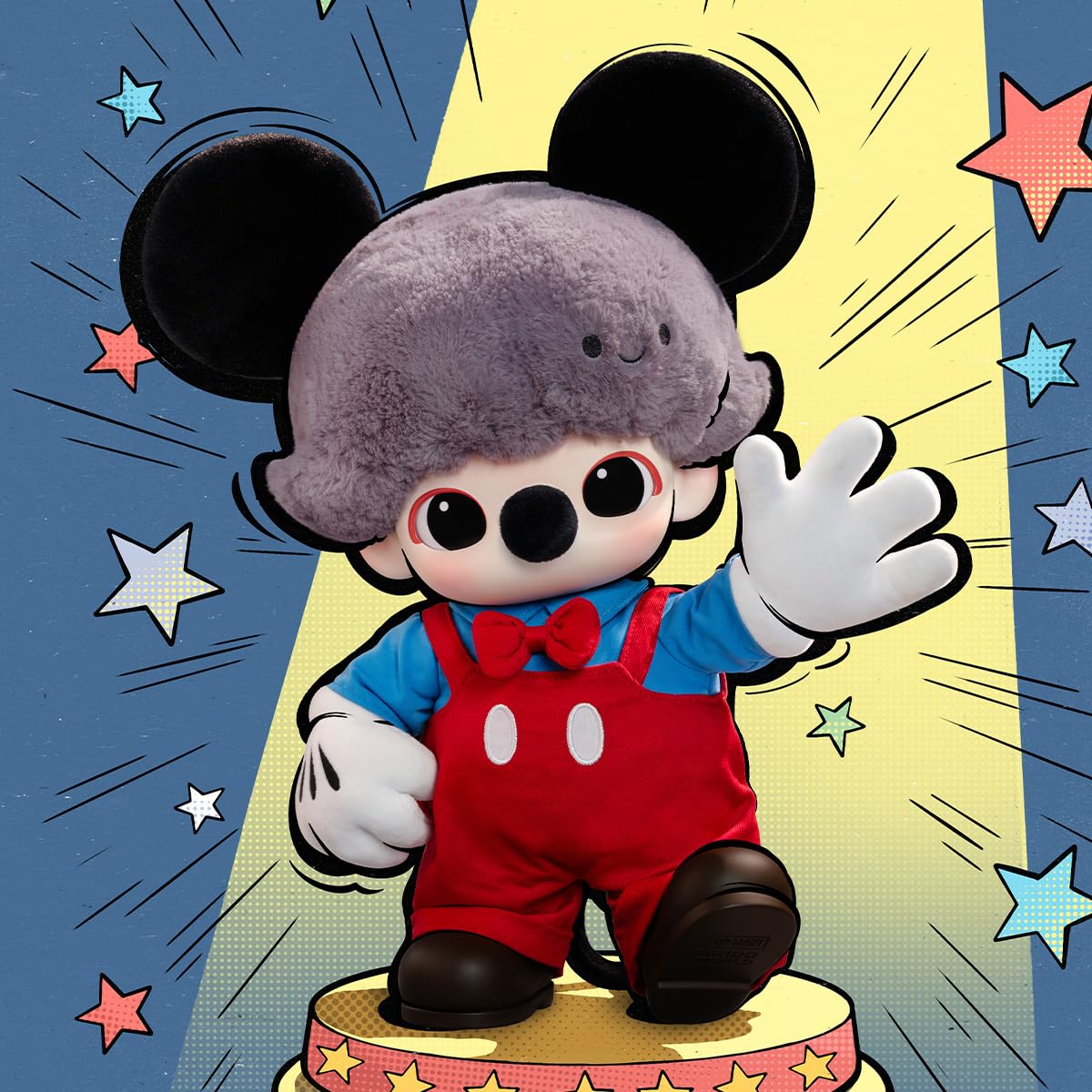 POP MART DIMOO World × Disney Series-Mickey Vinyl Plush Bag Actionfiguren Sammelfiguren Sammler Kunstspielzeug Spielzeug Figuren Geschenk 1PC