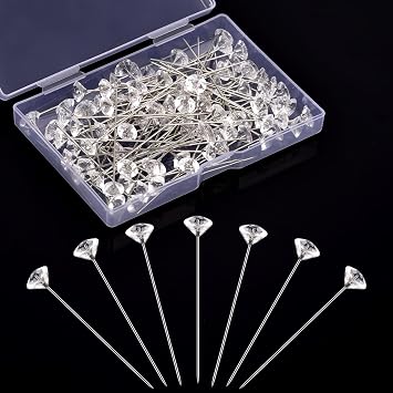 Bouquet Pins, ARRITZ 100pcs Sewing Corsage Pins 2inch for Wedding Bridal Hair Accessories Jewelry Decoration DIY Craft Sewing Quilting