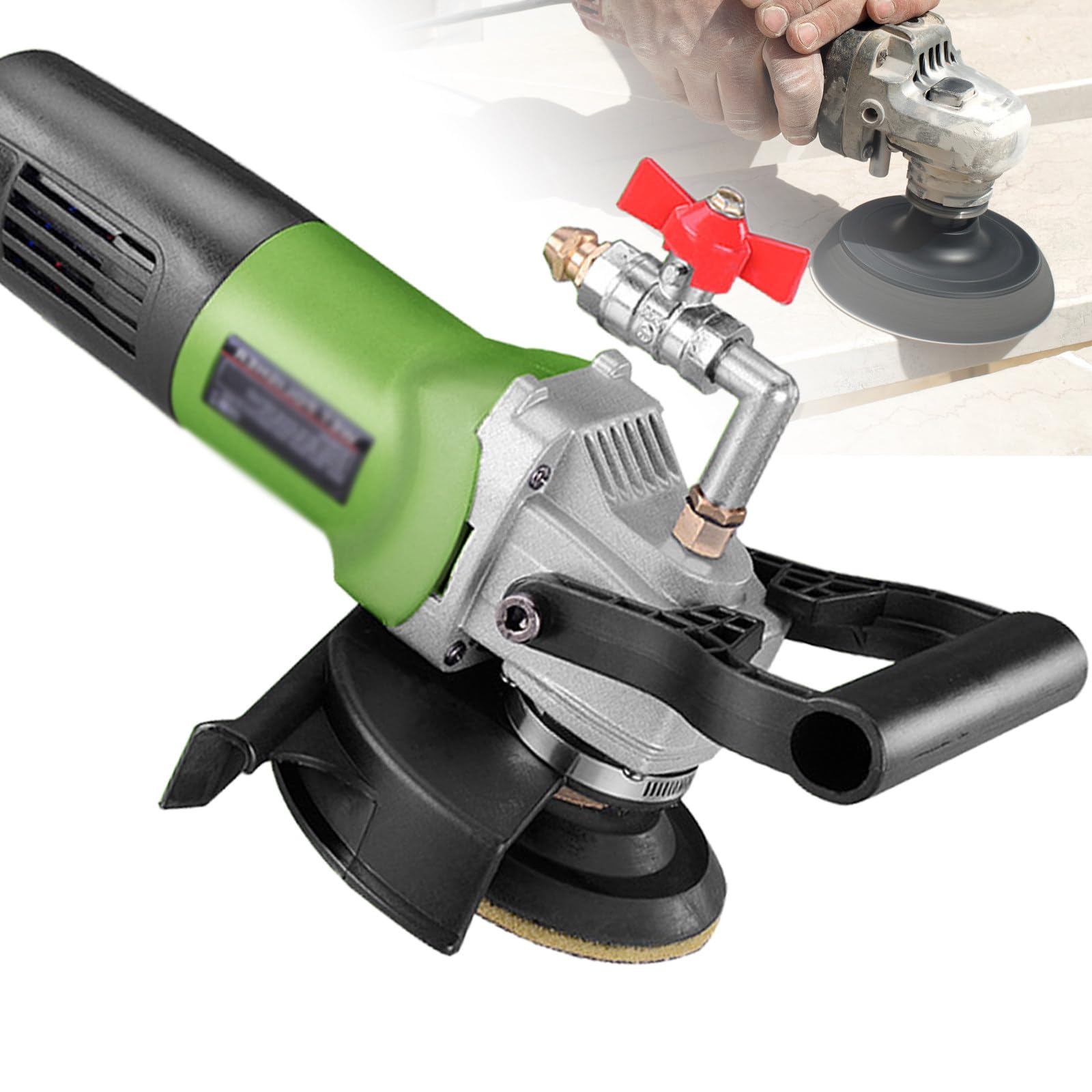 Sjyclaviger Wet Polisher Variable Speed, Grinder Sander Variable Speed, 6 Variable Speed Grinder Buffing Machine, For Granite Marble Concrete Stone Countertop Floor Tile Upper-A