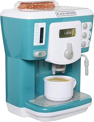 Miniatura 3 de BLACK+DECKER - Cafetera junior para juegos de rol, aparato de cocina para niños con acción realista, luz y sonido, taza de café de juguete para