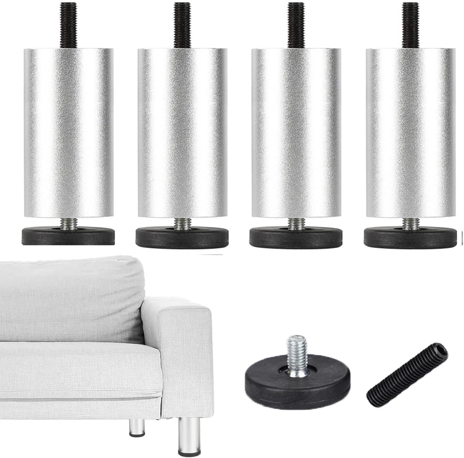 GOWENIC Projektor Deckenhalterung - Verstellbar 30-60cm Aluminiumlegierung Für LCD/DLP Projektoren