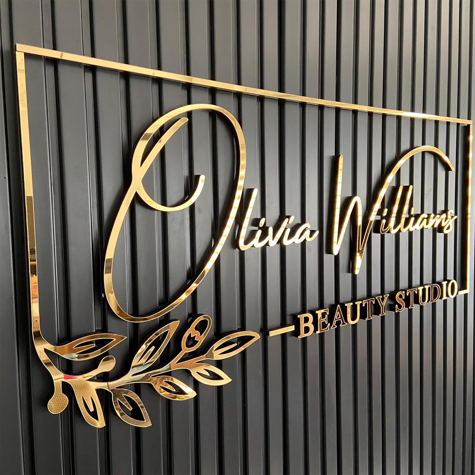 GUANKE Individuelle Wandschilder für Business-Logo, lasergeschnittene 3D-Acrylschilder, für Schönheitssalon, Einzelhandel, Unternehmen, Büro