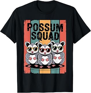 Possum Sunglasses - Fun Animal Band Graphic T-Shirt