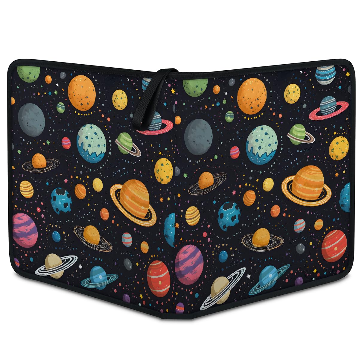 Mexpekil Space Planets - Raccoglitore di carte con 9 tasche con 50 pagine a caricamento laterale, per 900 carte, con cerniera, impermeabile, porta carte