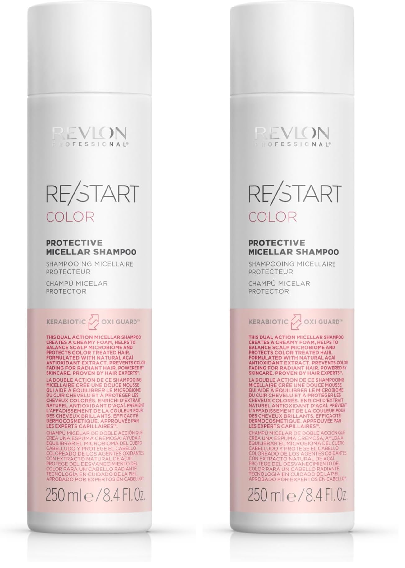 Revlon Professional RE/START Color Protective Micellar Shampoo, Champú Sin Sulfatos para Cabello Teñido, Protege y Realza el Brillo, Tratamiento Capilar para Cabello Tratado y Dañado, 250 ml