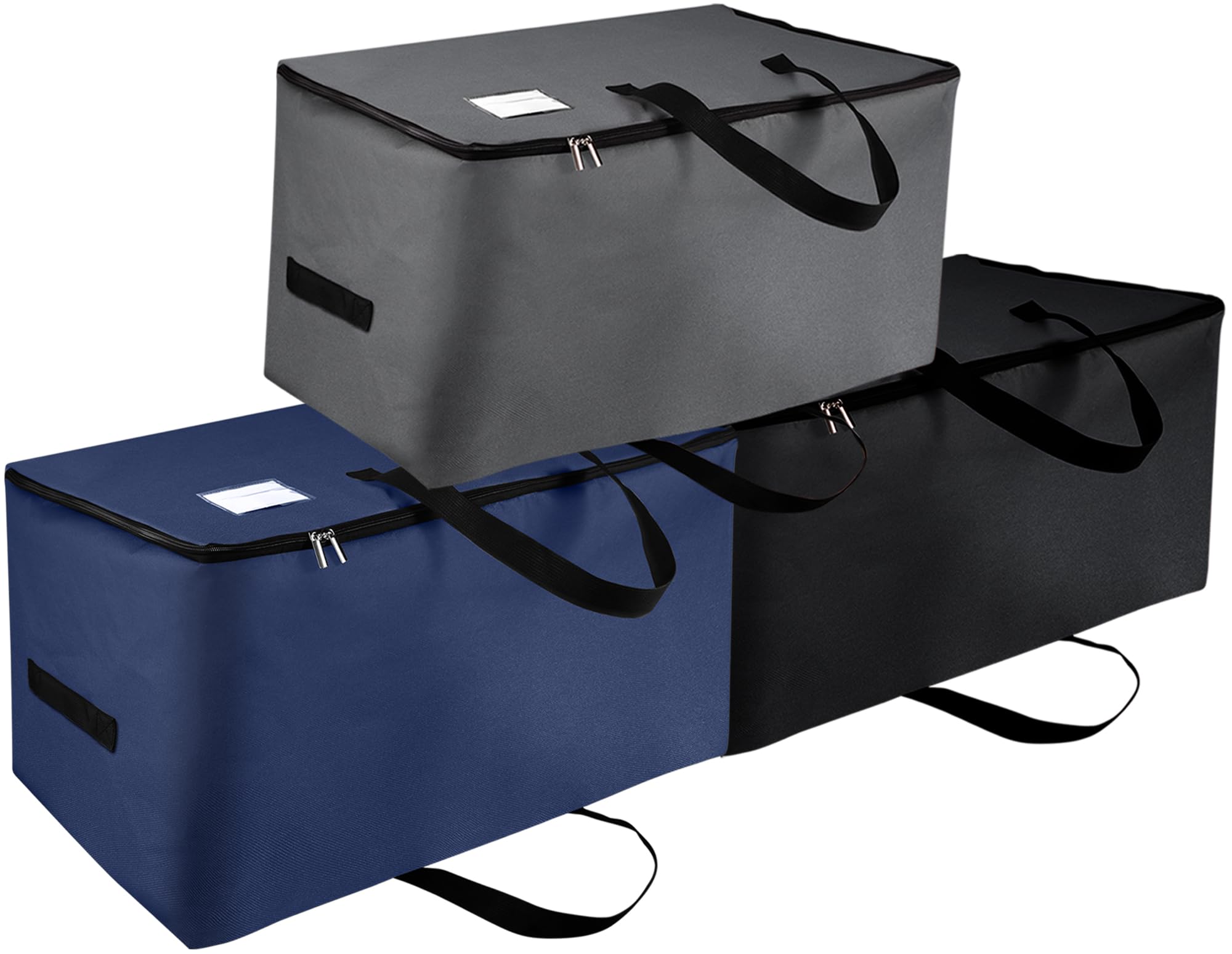 Set Di 4 Borse Sottovuoto Per Copriletti E Vestiti – 3 Strati, Grande Capacità 52x42x50 Cm, Tessuto Oxford Con Manico Rinforzato, Compressione Salvaspazio