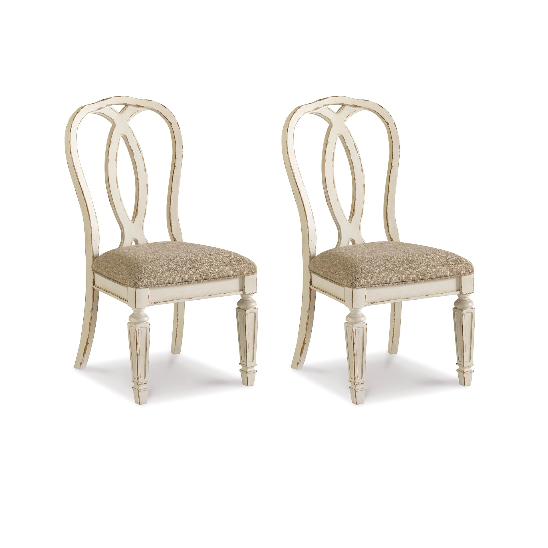 Signature Design by Ashley Realyn French Country Ribbon Back Dining Chair