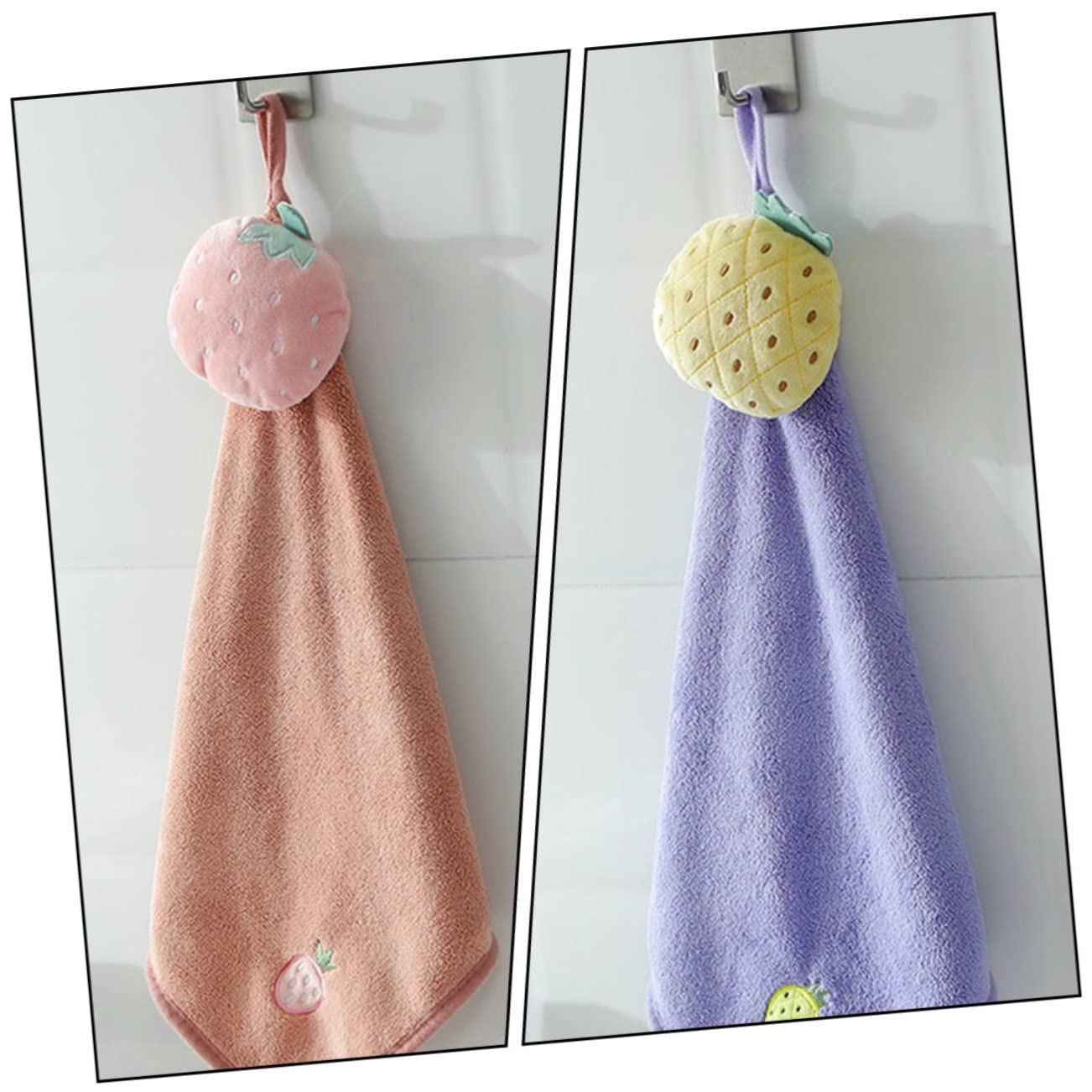 Ciieeo 2 Set Di Asciugamani Per Bambini Con Animali Dei Cartoni Animati Assorbenti Ad Asciugatura Rapida in Tessuto Delicato Sulla Pelle Per Ragazzi E Ragazze 3 Pezzi * 2