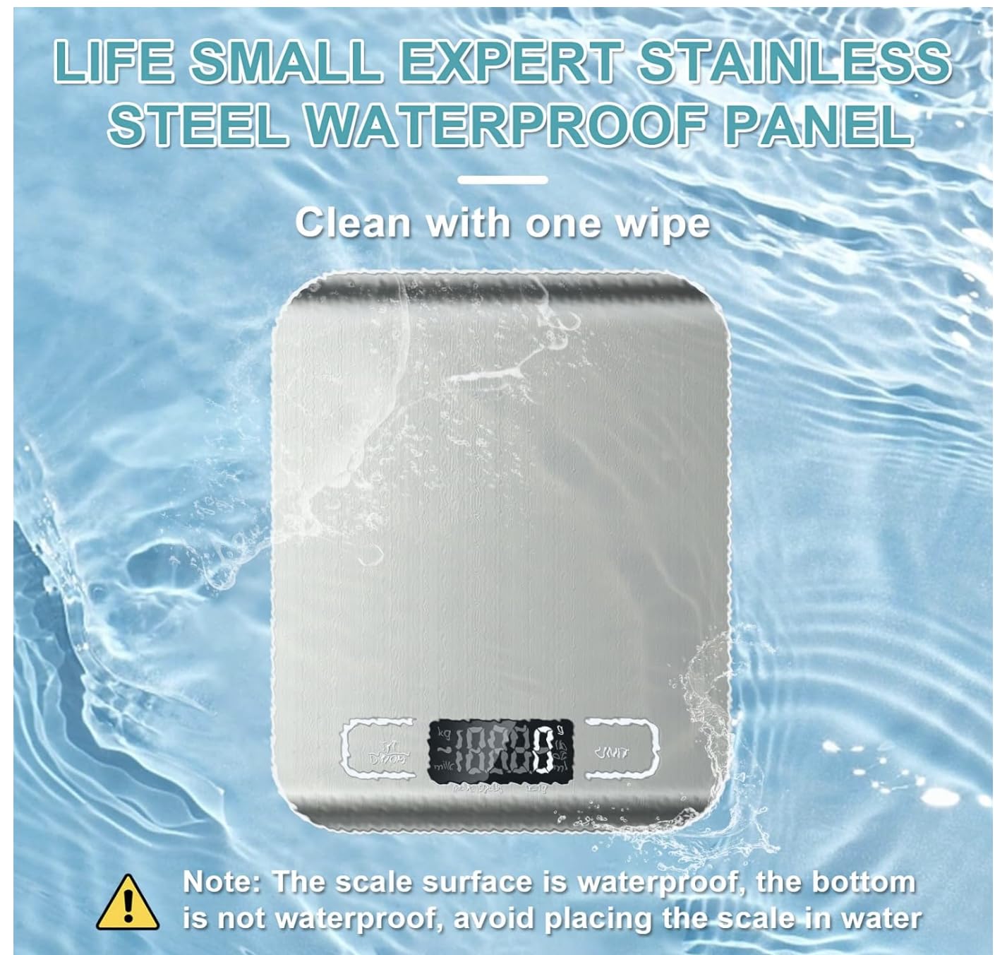 Food Scale, 11lb Kitchen Scale with 6 Units Tare Function & LCD Display, 0.05oz/1g Stainless Steel Digital Food Scale Grams and Ounces for Baking, Cooking, Dieting and Meal Prep (Batteries Included)