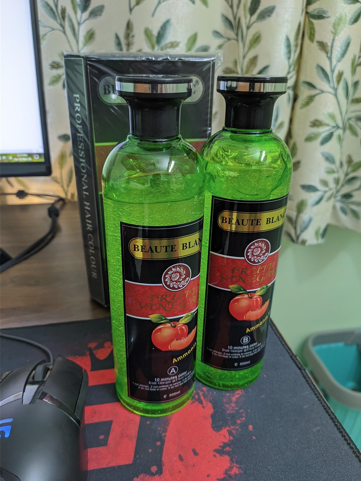 Aravli BEAUTE BLANC Fruit Vinegar Black Gel Color for Black Hair Care (500ml x 2) Amazon.in