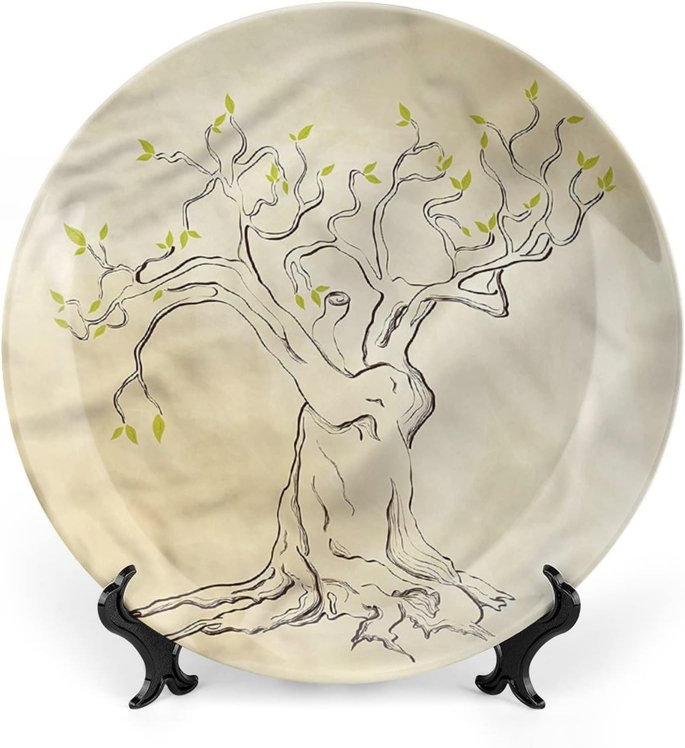 XISUNYA 7 Inch Decorative Plate, Nature Tableware Plate, Sunrise Sky Horizon Dusk Print Ceramic Wall Hanging Decor Accessory for Dining Table Tabletop Home Decor, Muticolor