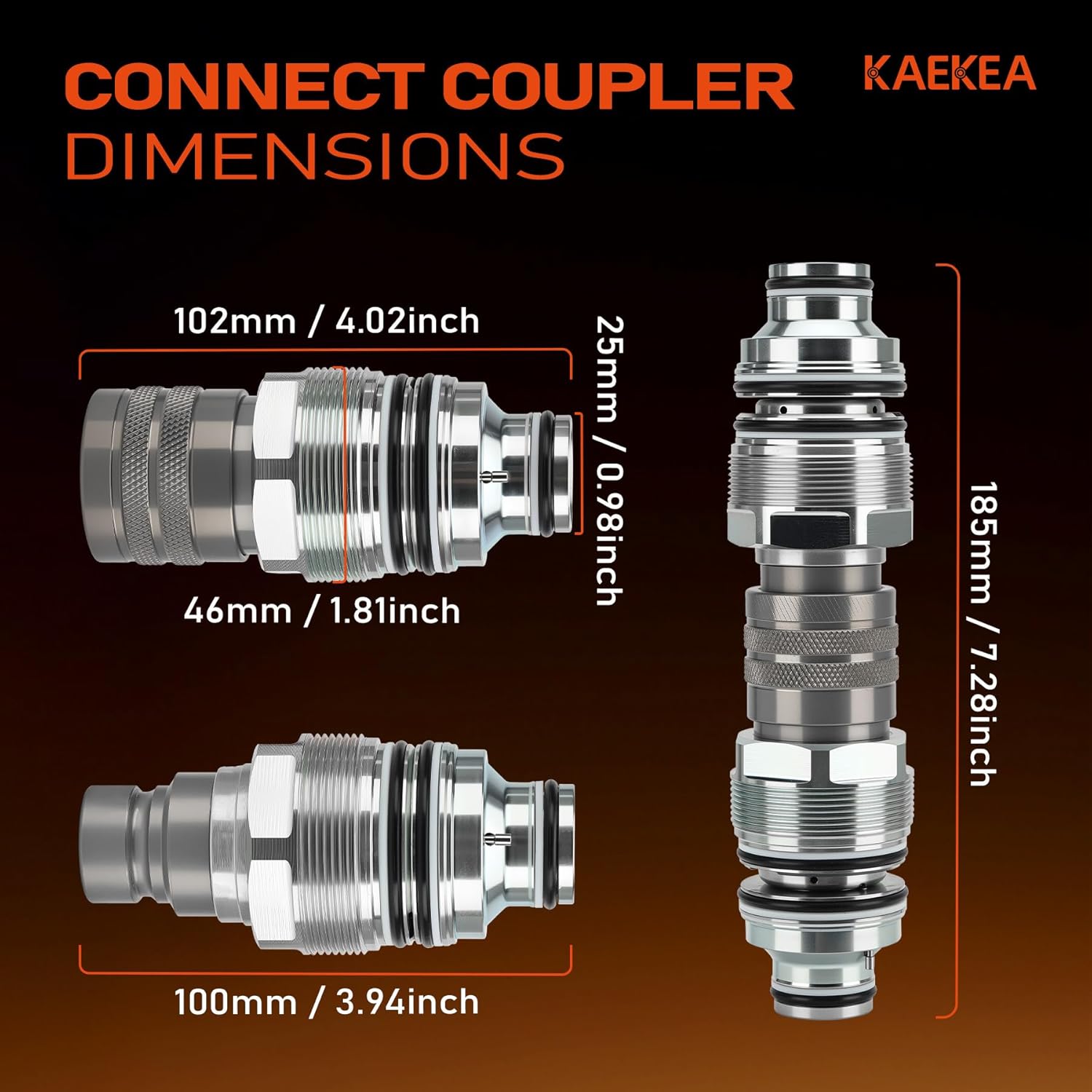 6679837 6680018 Hydraulic Flat Face Connect Coupler Thread Male & Female Kit for Bobcat 883 A220 A300 A250 S130 S150 S160 S175 S185 S205 S220 S250 S300 S330 T140 T180 T190 T300 T320 T450 T550