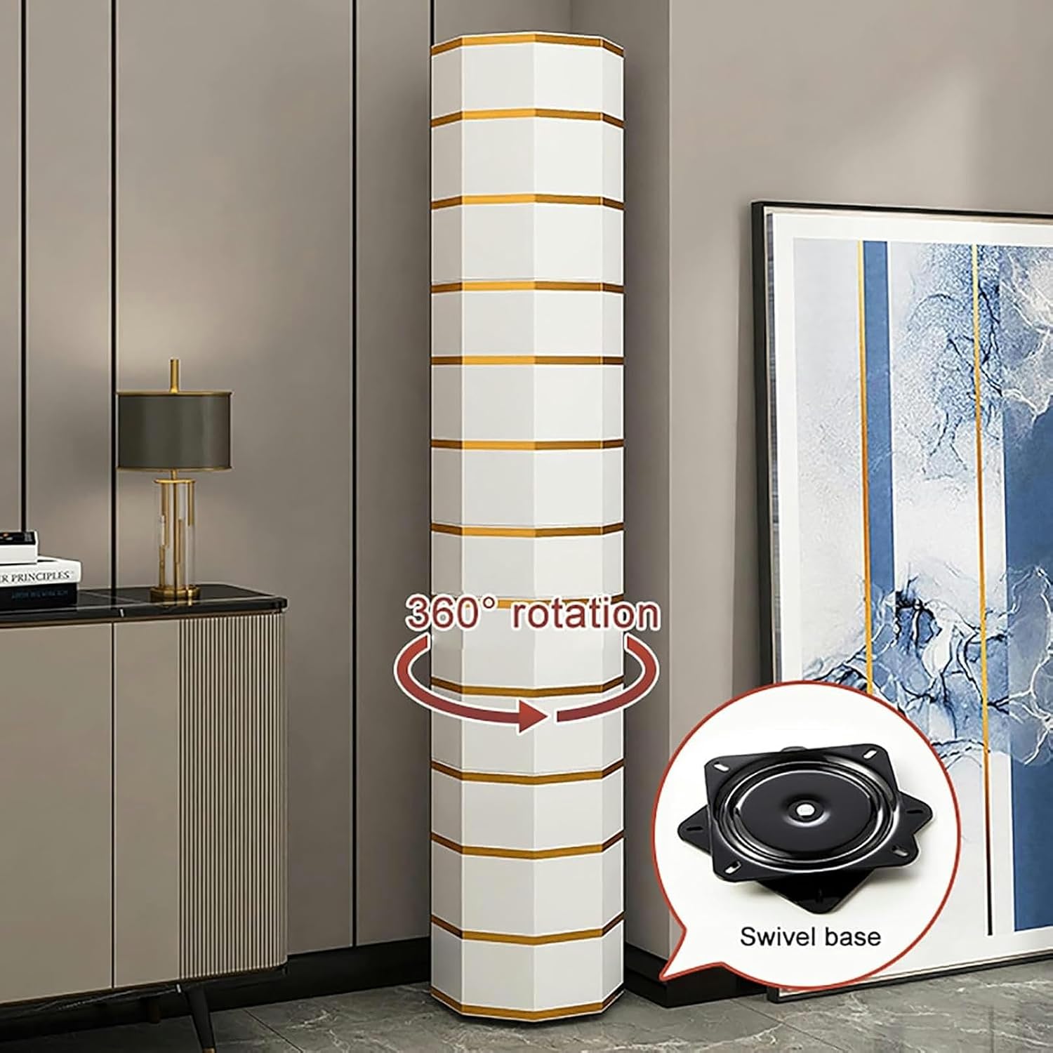 Freestanding Shoe Rack Cabinet for Entryway Hallway Closet - Modern Tall Shoe Cabinet, Lazy Shoe Stand, Space Saving Shoe Rack