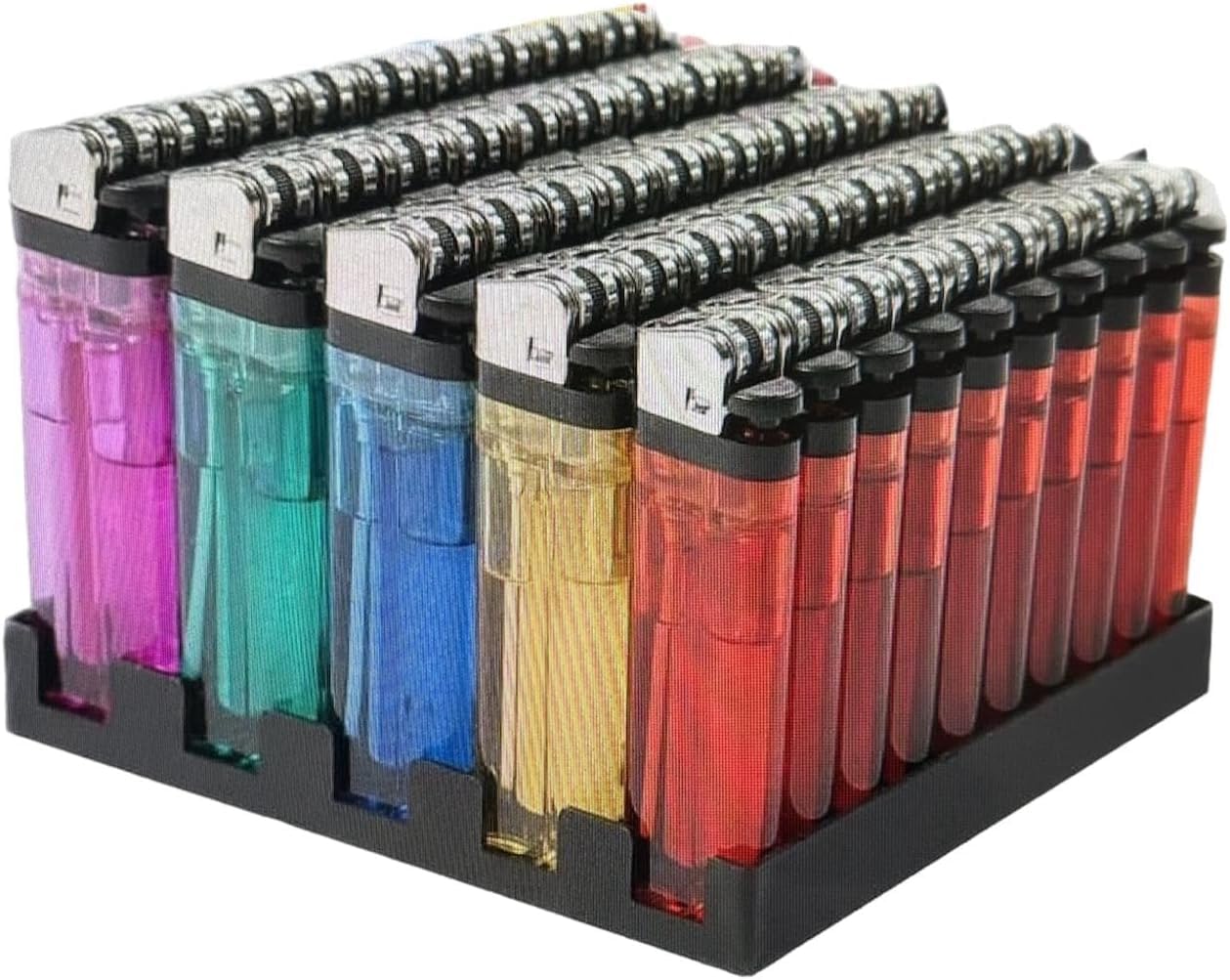 50 Cigarette Wholesale Disposable Lighters Pack of 50 with Stand