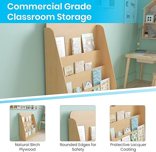 Miniatura 13 de Flash Furniture Hercules Series - Gabinete de almacenamiento de madera de 5 secciones para aula, gabinete de almacenamiento para aula escolar con 5