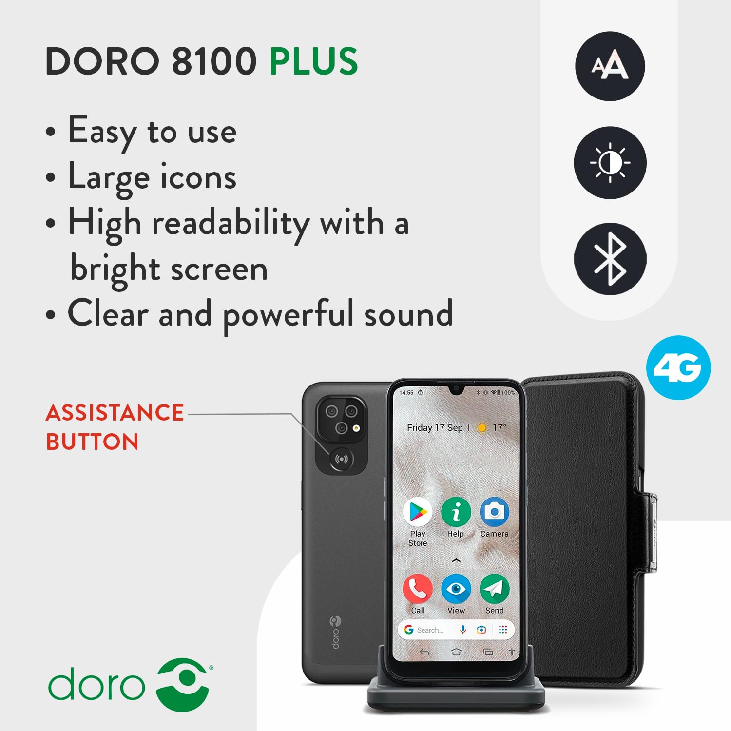 Doro 8100 Plus, 32GB 2GB RAM, Graphite