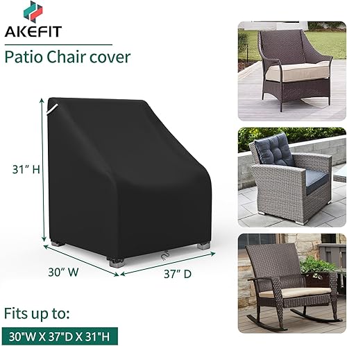 Miniatura 9 de AKEfit Outdoor Swivel Lounge Chair Cover 2 PackWaterproof Heavy Duty Outdoor Chair Covers,Patio Chair Covers Fit For Outdoor FurnitureMost Lawn