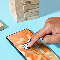Vista 3 de Juego oficial de Jenga de Hasbro Games Dado digital para 6 formas más de jugar Juego original de bloques de madera Torre de apilamiento
