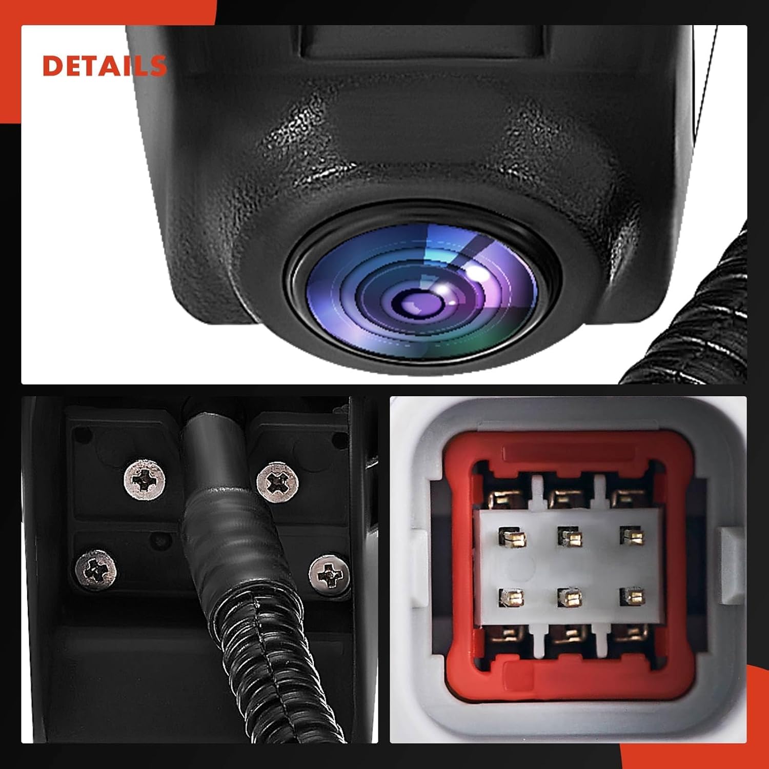 A-Premium Park Assist Camera Rear View Backup Reverse Camera Compatible with Select Hyundai & Chevrolet Models - 2012-2015 Santa Fe, 2012-2015 Camaro - Replace# 22915366