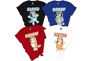 Customized Family Matching Bluey Shirts for Adults and Children
