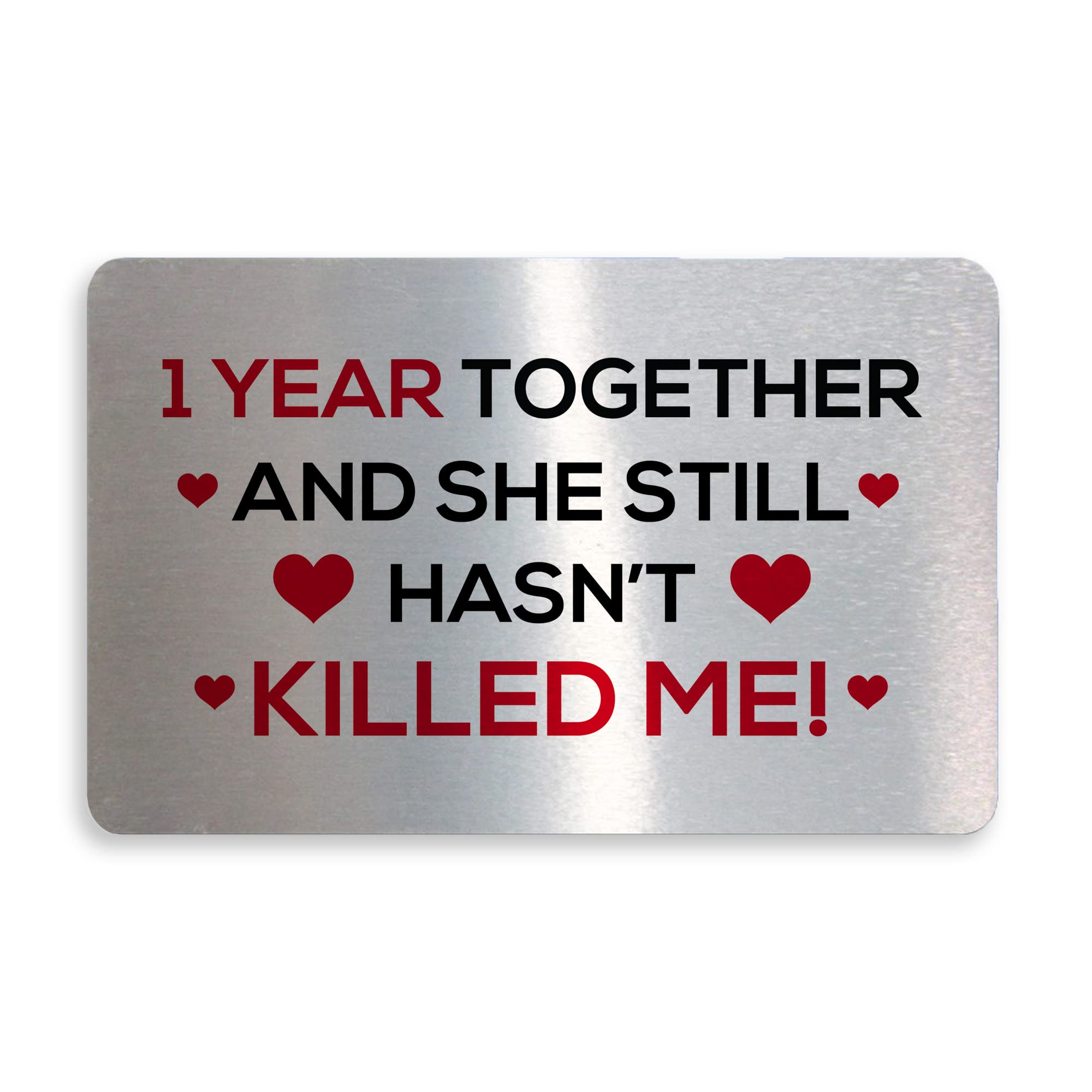 Funny Rude 1st Anniversary, Gift For Wife Girlfriend Wallet Card Insert Gift For Her