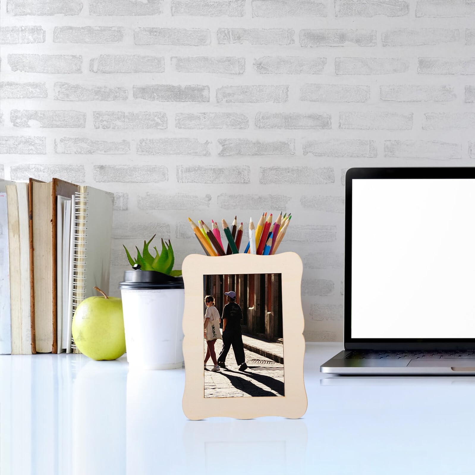 Alasum 15 Cornici per Foto in Legno Vuote Verniciabili per Fai da Te Supporto, Kit Creativo per Artigianato e Decorazioni di Compleanno