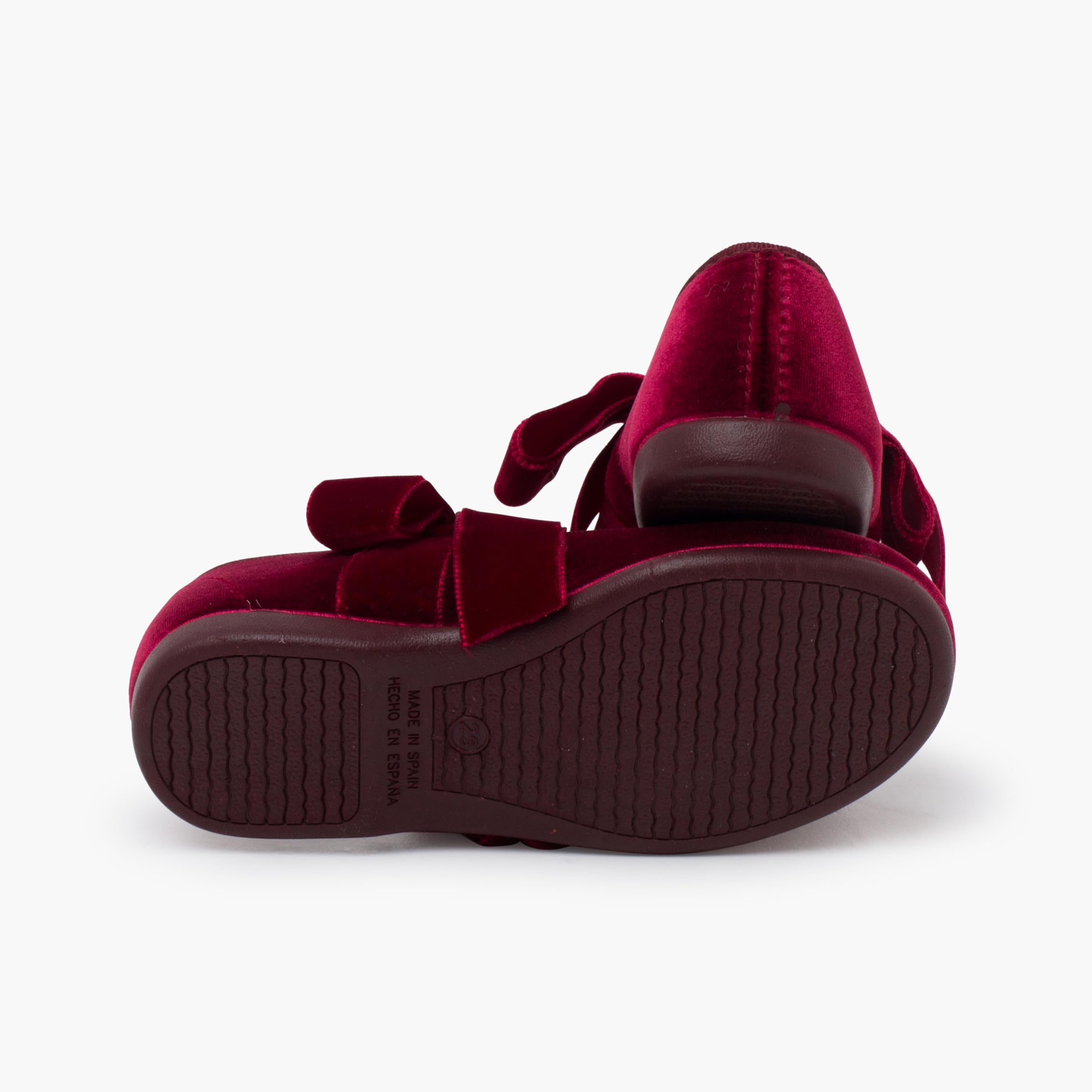 Pisamonas Ballerine con Cinturino Fiocco Velluto