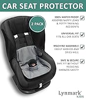 Vista 2 de Lynmark 2 fundas protectoras para asiento de automóvil para entrenamiento de orinal – Almohadillas suaves impermeables para niños pequeños y asiento