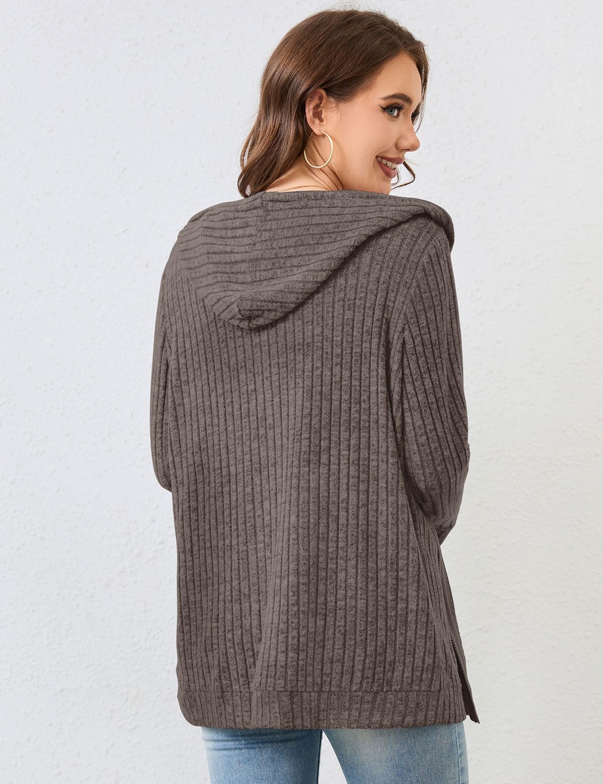 Flikity Sudadera con capucha con cremallera para mujer, sudadera con capucha, básicos, sudadera con capucha, chaqueta para mujer, ropa de verano y otoño